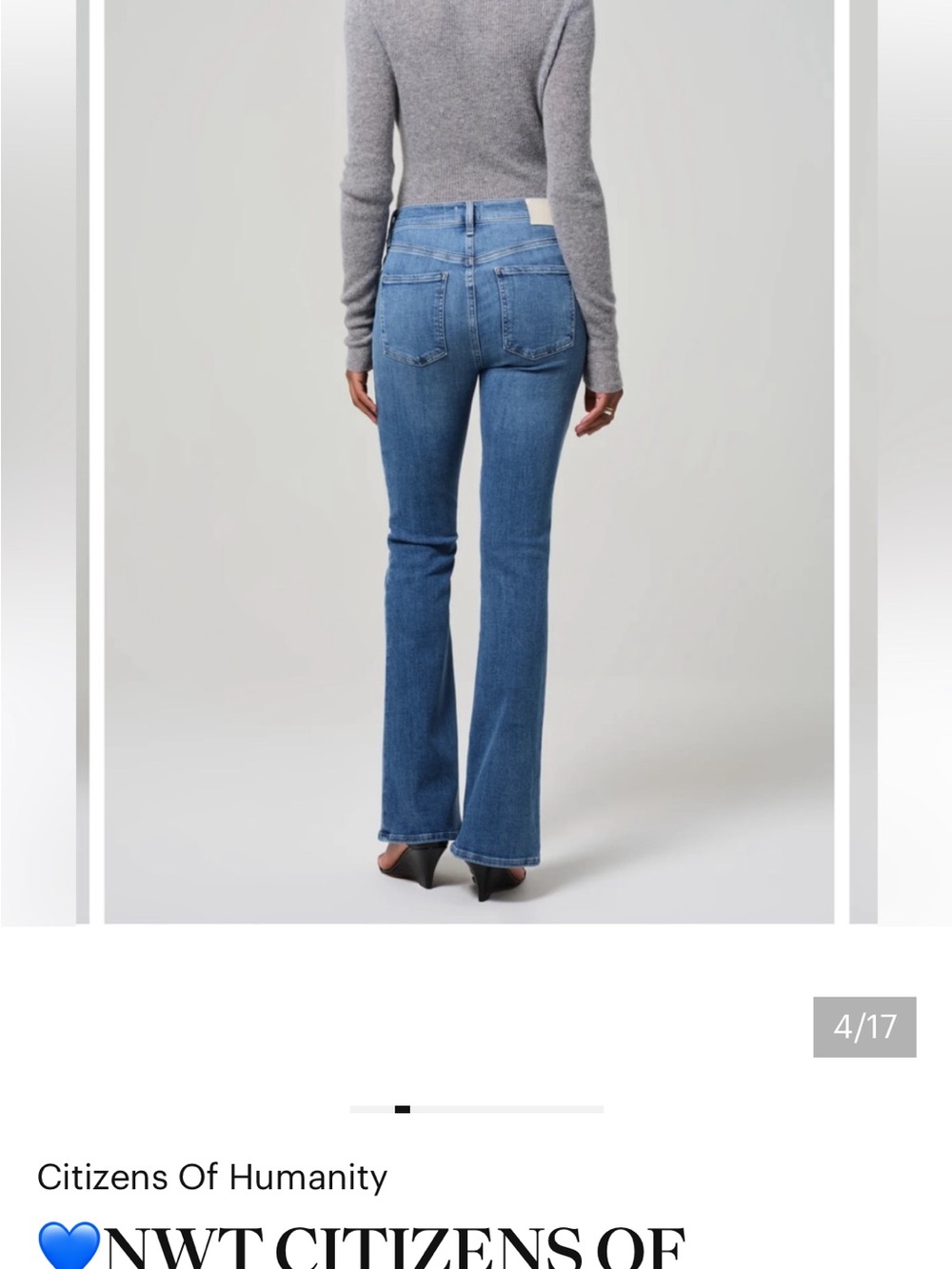Citizens Of Humanity Blue High-Rise Flare Jeans